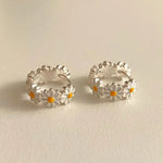 925 Sterling Silver Daisy Stud Earrings for Women