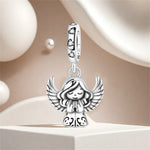 925 Sterling Silver Praying Angel Girl Charm Pendant