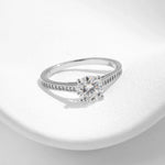 MODIAN D Color Lab Diamond 1CT Moissanite Ring For Women 925 Sterling Silver Classic Wedding Engagement Band Jewelry Gifts
