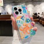 Clear Case For iPhone 16 15 14 13 12 11 Pro Max 7 8 Plus XS XR 16E Funda For Magsafe Ocean Octopus Turtle Fish Transparent Cover
