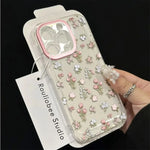Transparent Small Flower Pattern Phone Case For iPhone 17 16 Pro Max 15 14 13 mini 12 11 XS X XR 7 8 Plus SE2 16E Soft Cover
