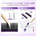 NAGARAKU Air Series Classic Individual Eyelash Extension 5th Generation Exculsive Material Nature Soft Light Matte Black