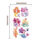 10 Sheets Butterfly Fake Tattoo for Girls Waterproof Mermaid Design Temporary Tattoo Stickers Body Decor Birthday Party Gifts