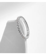 D Colour Stacking Moissanite Eternity Ring | 925 Sterling Silver