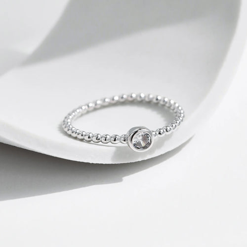 Stackable Moissanite Ring | 925 Sterling Silver