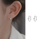 925 Sterling Silver Zircon Ring Stud Earrings for Women