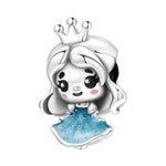 925 Sterling Silver Fairy Tale Princess Charm Bead for Girls
