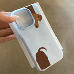 Brown Dachshund Candy Phone Case For Samsung S25 S24 S22 S21 S23 Ultra Plus FE A56 A36 A26 A55 A35 A16 A06 A15 A07 2 in 1 Cover