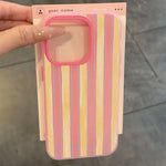 Stylish Yellow Striped 2 in 1 Phone Case For Xiaomi Mi 15T Pro Poco X7 X6 X5 M6 Pro 4G 5G Minimalist Design Shockproof Cover