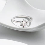 MODIAN 1CT Moissanite Lab Diamond Ring For Women 925 Sterling Silver Wedding Engagement Platinum Plated Fine Jewelry