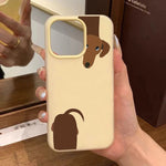Brown Dachshund Candy Phone Case For Samsung S25 S24 S22 S21 S23 Ultra Plus FE A56 A36 A26 A55 A35 A16 A06 A15 A07 2 in 1 Cover