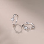 925 Sterling Silver Zircon Ring Stud Earrings for Women