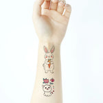 10pcs Cartoon Tattoo Stickers Waterproof Temporary Tattoos Flower Dinosaur Lion Strawberry Fake Tattoo for Men Women