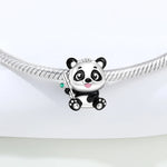 925 Sterling Silver Panda Dog Bear Koala Whale Charm Bead