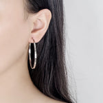 Sterling Silver Square Cut Statement Earrings for Women