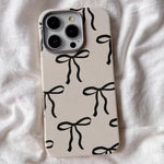 Black Bow Phone Case for Samsung Galaxy A15 A14 A55 A35 A53 A54 S25 S24 S23 Ultra S22 Plus S21 FE Shockproof Silicone Soft Cover