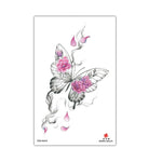Waterproof Flower Temporary Tattoos for Women Floral Butterfly Tattoo Stickers for Hand Sleeve Back Body Art Fake Tattoo