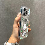 Korean Cute Cartoon Puppy Wireless Charge Phone Case for Samsung Galaxy S25 S24 S23 S22 Ultra Plus S21 FE Clear Cover