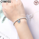 925 Sterling Silver Blue Butterfly Charm Bead for Bracelet