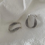 Sterling Silver Twist Stud Earrings for Women - Elegant Wedding