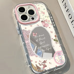Fashion Minimalist Pattern Mirror Phone Case For iPhone 17 Pro 16 15 14 13 12 11 Pro Max 7 8 Plus XR X XS 16E Mirror Cream Cover