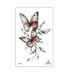 Waterproof Flower Temporary Tattoos for Women Floral Butterfly Tattoo Stickers for Hand Sleeve Back Body Art Fake Tattoo