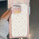 Transparent Pink Flowers Case For Xiaomi Redmi Note 14 13 12 11 Pro Plus 5G 12S 11S 10S 10 Pro Redmi 13C 12C 14C 4G Soft Cover