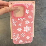 Simple White Snowflake Phone Case For Samsung S25 S24 S22 S21 S23 Ultra Plus FE A56 5G A26 A55 A35 A16 Winter 2 in 1 Matte Cover
