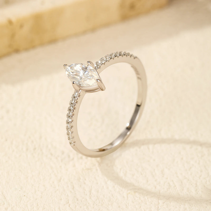 0.5CT Moissanite Wedding Ring | 925 Sterling Silver