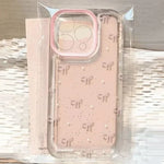 ins Korea Pink Bowknot Phone Case for Xiaomi Redmi Note 14 13 12 11 Pro Plus 5G 12S 11S 10S Redmi 13C 14C 4G Clear Soft Cover