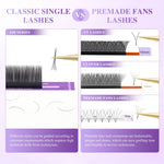 NAGARAKU Air Series Classic Individual Eyelash Extension 5th Generation Exculsive Material Nature Soft Light Matte Black
