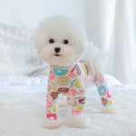 New Cotton Print Puppy Cat Dog Jumpsuit Spring Summer Pet Pajamas for Small Dogs Mascotas Costume York Terrier Maltese Overalls