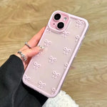 For iPhone 15 Pro Case Candy Color Bow knot Clear Case for iPhone 16 14 13 12 11 Pro Max 16E 7 8 16 Plus SE2 X XS XR TPU Cover