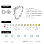 MODIAN Dazzling Moissanite Lab Diamond Rings 925 Sterling Sliver Stackable Crown Finger Rings For Women Party Fine Jewelry
