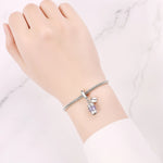 925 Sterling Silver Coffee Cup Dangle Charm Bead for Bracelet Necklace