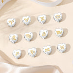 925 Sterling Silver Zodiac Taurus Heart Charm Bead