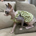 Cozy Cotton Summer Suspender Skirt Pet Dress For Cats Small Dogs Sphynx Kitten Breathable Cool Pet Outfit Ropa Para Gatos