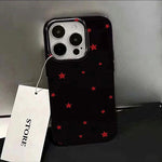 Korean INS White Stars Phone Case for iPhone 16 Pro 15 14 13 12 17 Air 11 Pro max X 7 8 15Pro 16 Plus 16E SE 2022 Soft Cover