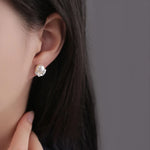 Sterling Silver Irregular Pearl Earrings for Women - Vintage Wedding