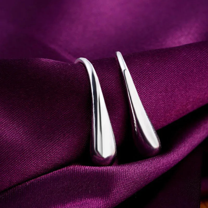 Sterling Silver Water Drop Earrings for Women - Wedding