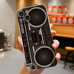 Retro Radio Graphic Phone Case For Samsung Galaxy A15 A35 A55 A33 A53 A52 5G S24 S23 S22 Ultra S21 Plus FE Liquid Silicone Cover
