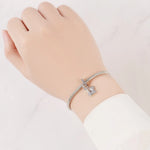 925 Sterling Silver Heart Statue of Liberty Charm Bead