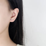 Sterling Silver Star Cube Stud Earrings for Women - Free Delivery
