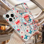 Floral Butterfly Magsafe Case for iPhone 16 15 14 13 Pro Max | Shockproof Clear Cover