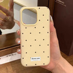 Cute White Polka Dots Design Phone Case For iPhone 17 Case 16 15 14 13 12 11 Pro Max Air 7 8 Plus X XR 2-in-1 Matte Jelly Cover