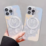 Cloud Magnetic Magsafe Case for Samsung S25 S24 S23 | Clear Shockproof Cover
