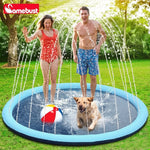 Camebust inflatable pvc water sprash mat outdoor water play sprinkler toy 70'