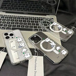 Work Dog Magnetic Phone Case For iPhone 16 17 Air 16e 15 11 12 14 13 Pro Max Mini XS 7 8 Plus Transparent Cartoon Animal Cover