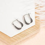 Sterling Silver Twist Stud Earrings for Women - Elegant Wedding