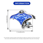 925 Sterling Silver Cartoon Stingray Charm Bead for Bracelet